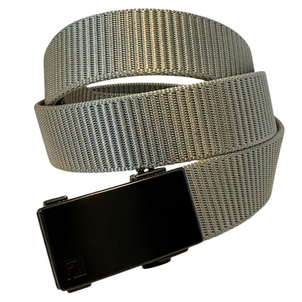 FAIRWIN 1.25 inch Gray Nylon Automatic Ratchet Buckle Men's Belt Medium 36"-42"